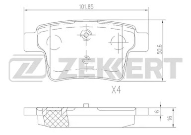 Комплект тормозных колодок ZEKKERT BS-1146