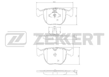 Комплект тормозных колодок ZEKKERT BS-1150