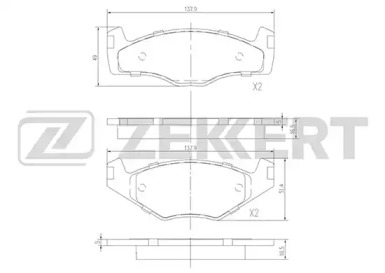 Комплект тормозных колодок ZEKKERT BS-1154