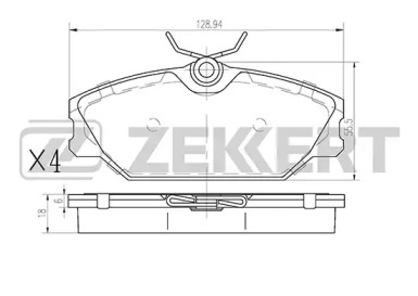 Комплект тормозных колодок ZEKKERT BS-1159