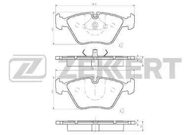 Комплект тормозных колодок ZEKKERT BS-1210