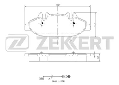 Комплект тормозных колодок ZEKKERT BS-1211