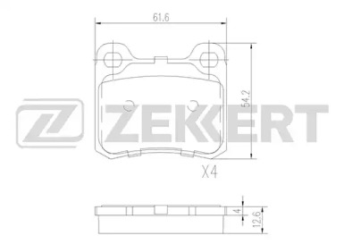 Комплект тормозных колодок ZEKKERT BS-1215