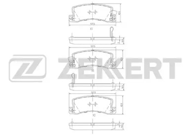 Комплект тормозных колодок ZEKKERT BS-1216