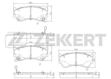 Комплект тормозных колодок ZEKKERT BS-1217