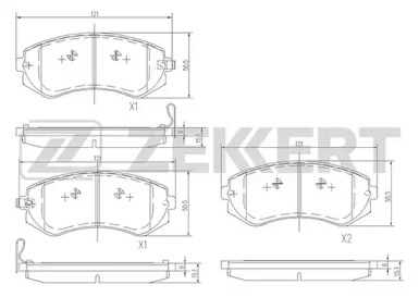 Комплект тормозных колодок ZEKKERT BS-1218