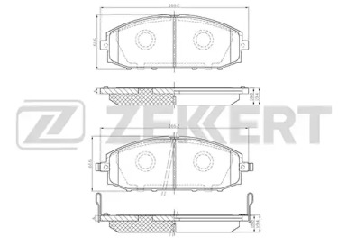 Комплект тормозных колодок ZEKKERT BS-1219