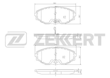 Комплект тормозных колодок ZEKKERT BS-1220