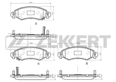 Комплект тормозных колодок ZEKKERT BS-1222