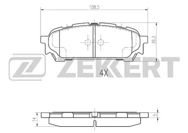 Комплект тормозных колодок ZEKKERT BS-1223