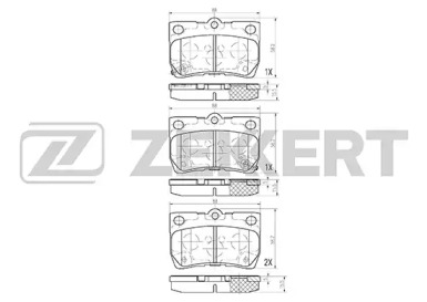 Комплект тормозных колодок ZEKKERT BS-1224