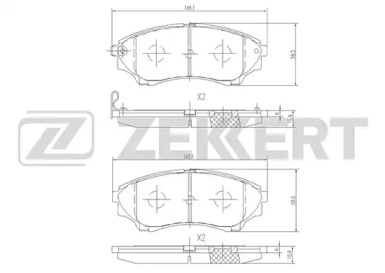 Комплект тормозных колодок ZEKKERT BS-1225