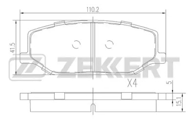 Комплект тормозных колодок ZEKKERT BS-1231