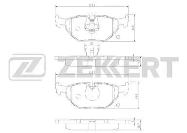 Комплект тормозных колодок ZEKKERT BS-1232