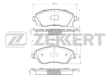 Комплект тормозных колодок ZEKKERT BS-1234