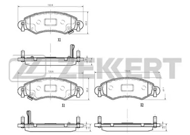 Комплект тормозных колодок ZEKKERT BS-1239