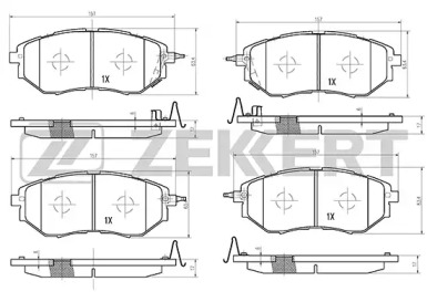 Комплект тормозных колодок ZEKKERT BS-1241