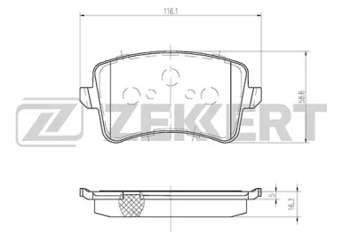 Комплект тормозных колодок ZEKKERT BS-1243