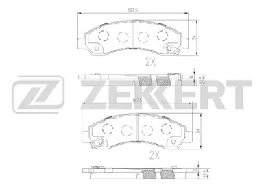 Комплект тормозных колодок ZEKKERT BS-1244