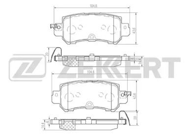 Комплект тормозных колодок ZEKKERT BS-1246