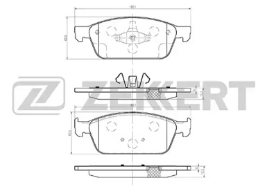 Комплект тормозных колодок ZEKKERT BS-1249