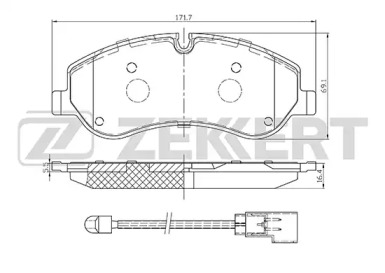 Комплект тормозных колодок ZEKKERT BS-1250