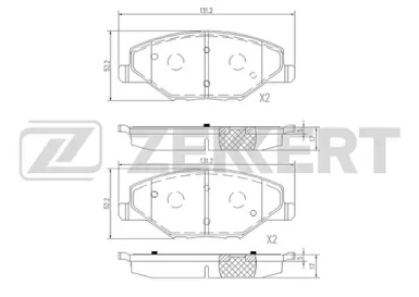 Комплект тормозных колодок ZEKKERT BS-1251