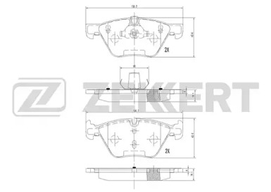 Комплект тормозных колодок ZEKKERT BS-1252