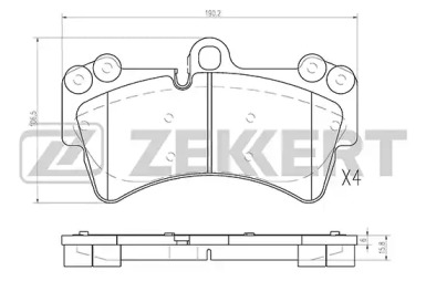 Комплект тормозных колодок ZEKKERT BS-1253