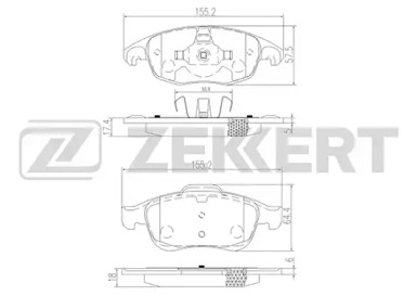 Комплект тормозных колодок ZEKKERT BS-1254