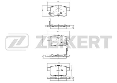 Комплект тормозных колодок ZEKKERT BS-1260