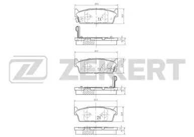 Комплект тормозных колодок ZEKKERT BS-1262