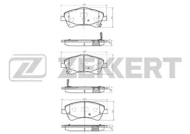 Комплект тормозных колодок ZEKKERT BS-1263