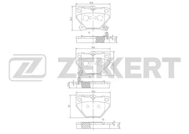 Комплект тормозных колодок ZEKKERT BS-1267