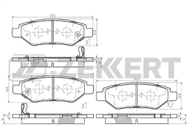 Комплект тормозных колодок ZEKKERT BS-1274