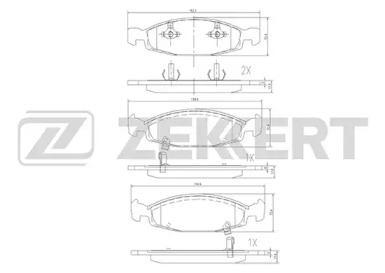 Комплект тормозных колодок ZEKKERT BS-1276