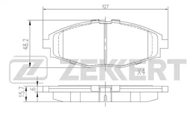 Комплект тормозных колодок ZEKKERT BS-1285