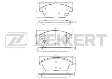 Комплект тормозных колодок ZEKKERT BS-1286