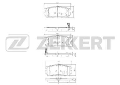 Комплект тормозных колодок ZEKKERT BS-1299