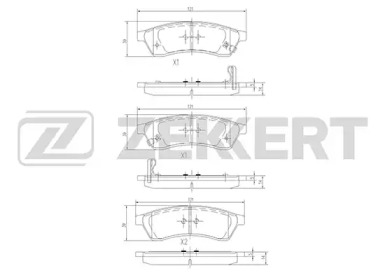 Комплект тормозных колодок ZEKKERT BS-1314