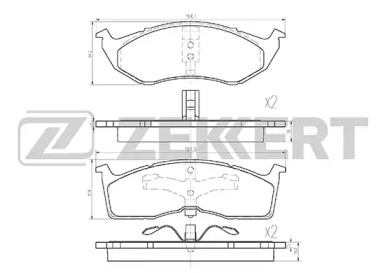 Комплект тормозных колодок ZEKKERT BS-1330