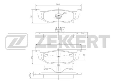 Комплект тормозных колодок ZEKKERT BS-1339