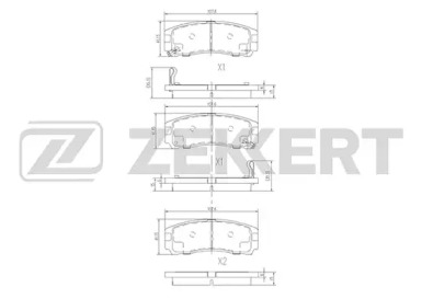 Комплект тормозных колодок ZEKKERT BS-1347