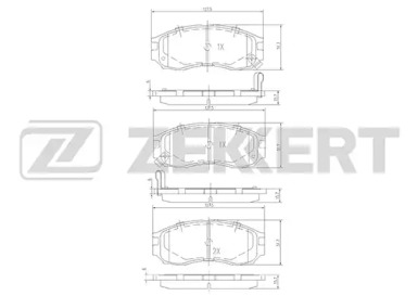 Комплект тормозных колодок ZEKKERT BS-1355