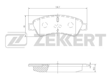 Комплект тормозных колодок ZEKKERT BS-1433