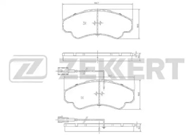 Комплект тормозных колодок ZEKKERT BS-1459