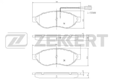 Комплект тормозных колодок ZEKKERT BS-1469