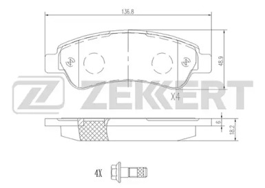 Комплект тормозных колодок ZEKKERT BS-1470