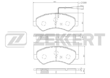 Комплект тормозных колодок ZEKKERT BS-1471