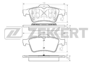 Комплект тормозных колодок ZEKKERT BS-1474